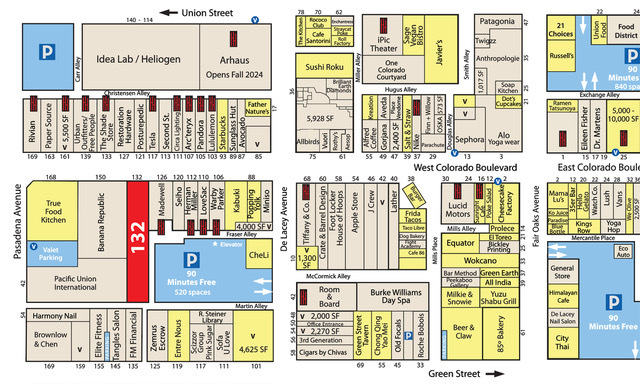 132-134 W Colorado Blvd, Pasadena, CA for lease - Site Plan - Image 3 of 4