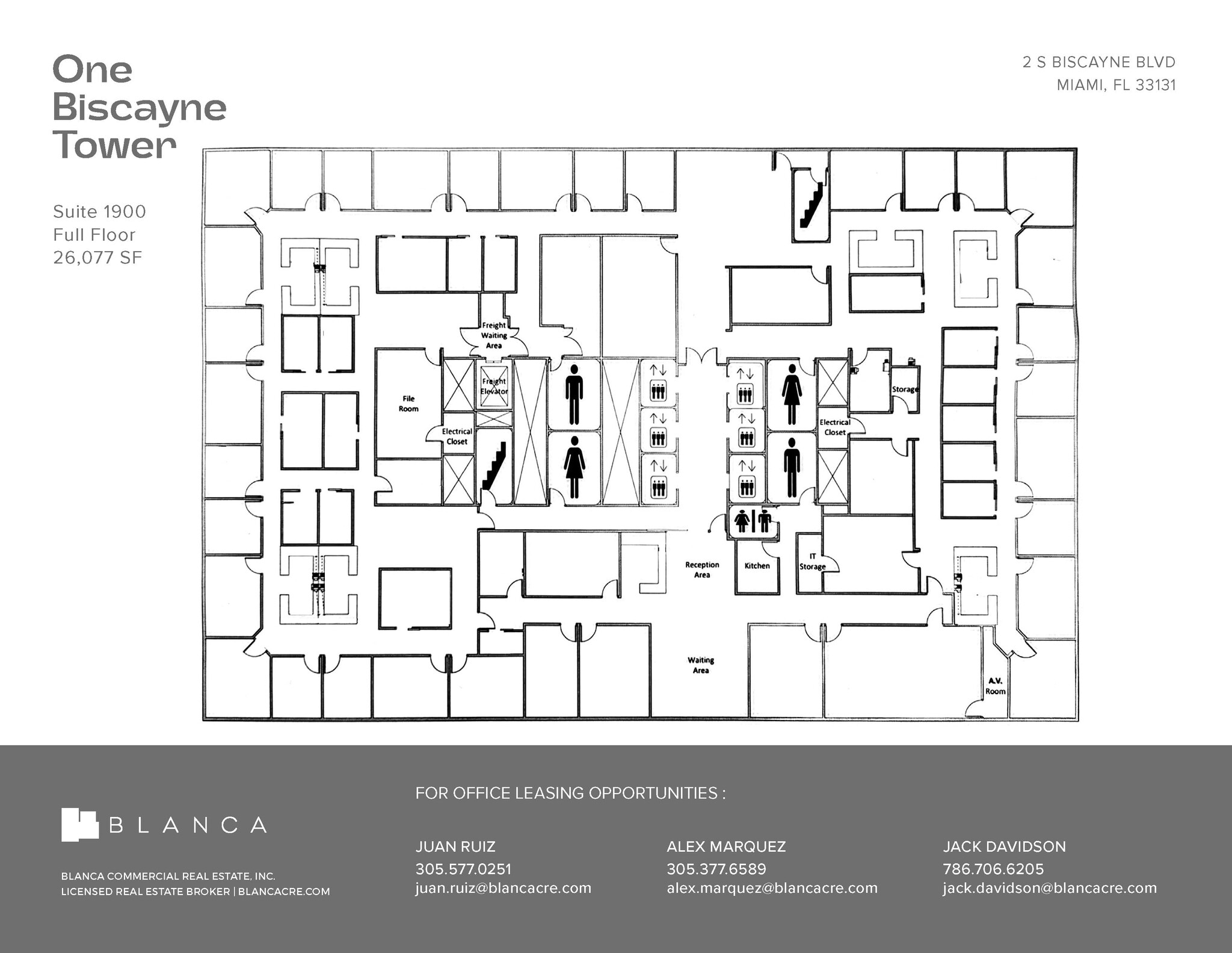 2 S Biscayne Blvd, Miami, FL for lease Floor Plan- Image 1 of 1
