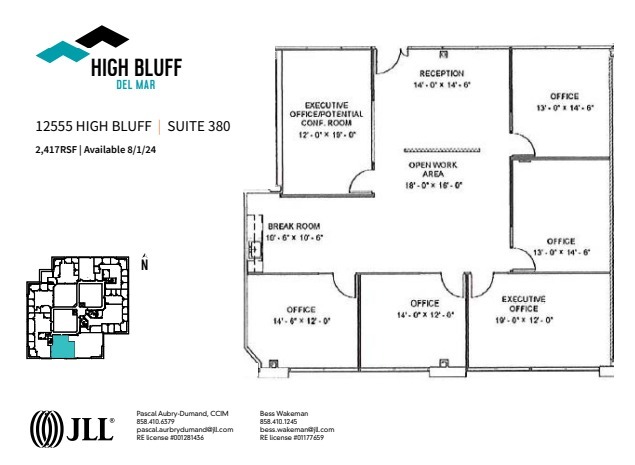 12555 High Bluff Dr, San Diego, CA for lease Floor Plan- Image 1 of 1