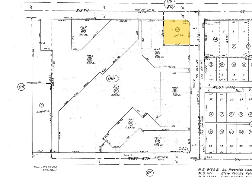 1106 W 6th St, Corona, CA for lease - Plat Map - Image 1 of 2