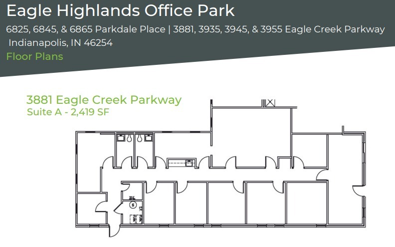 6825 Parkdale Pl, Indianapolis, IN for lease Floor Plan- Image 1 of 1