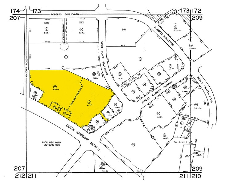 1200 Ernest W Barrett Pkwy NW, Kennesaw, GA for lease - Plat Map - Image 2 of 7