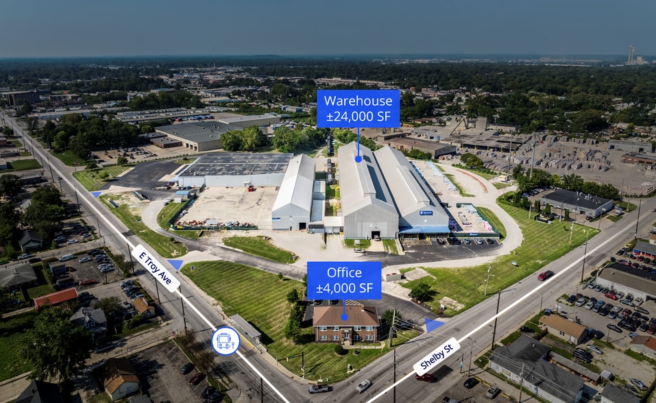 3000 Shelby St, Indianapolis, IN for lease - Aerial - Image 1 of 3