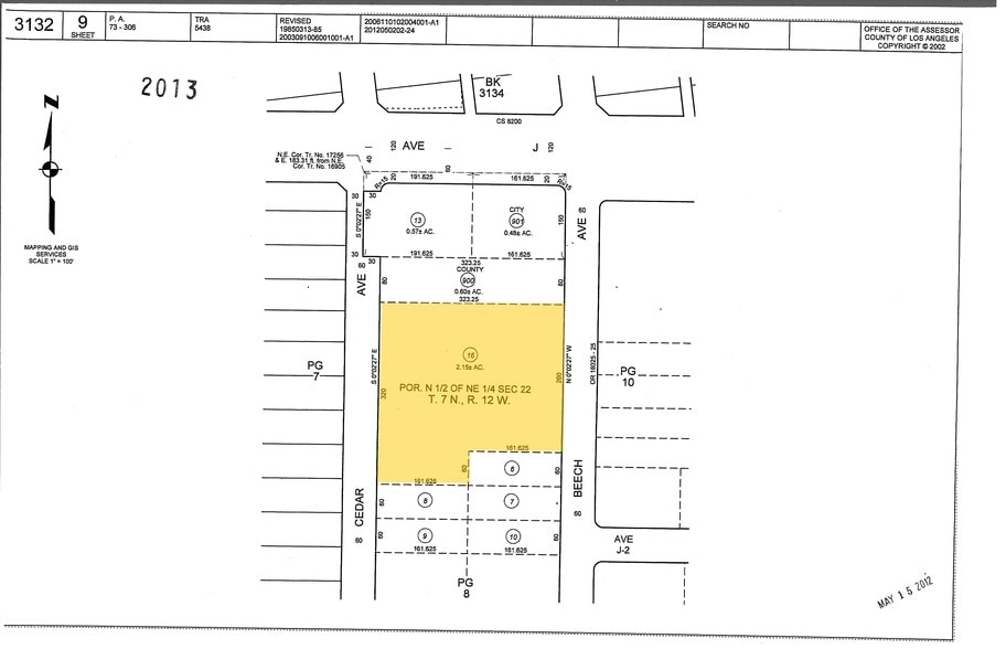 44339 Beech Ave, Lancaster, CA for lease - Plat Map - Image 2 of 44