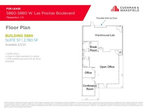 5860 W Las Positas Blvd, Pleasanton, CA for lease Floor Plan- Image 2 of 9