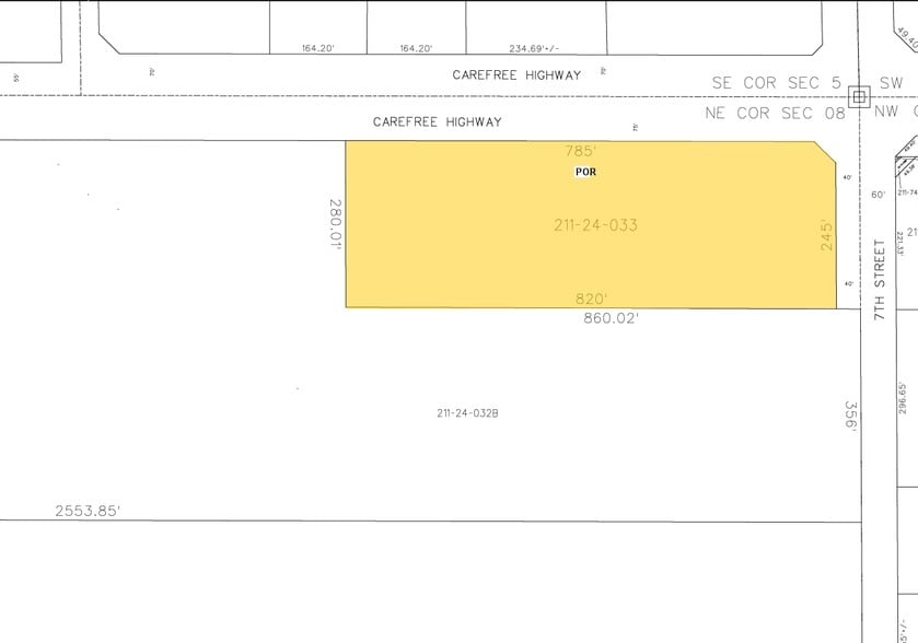 515 E Carefree Hwy, Phoenix, AZ for lease - Plat Map - Image 3 of 3