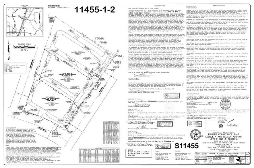 NEQ Legacy Dr & K Ave, Plano, TX for sale - Plat Map - Image 1 of 1
