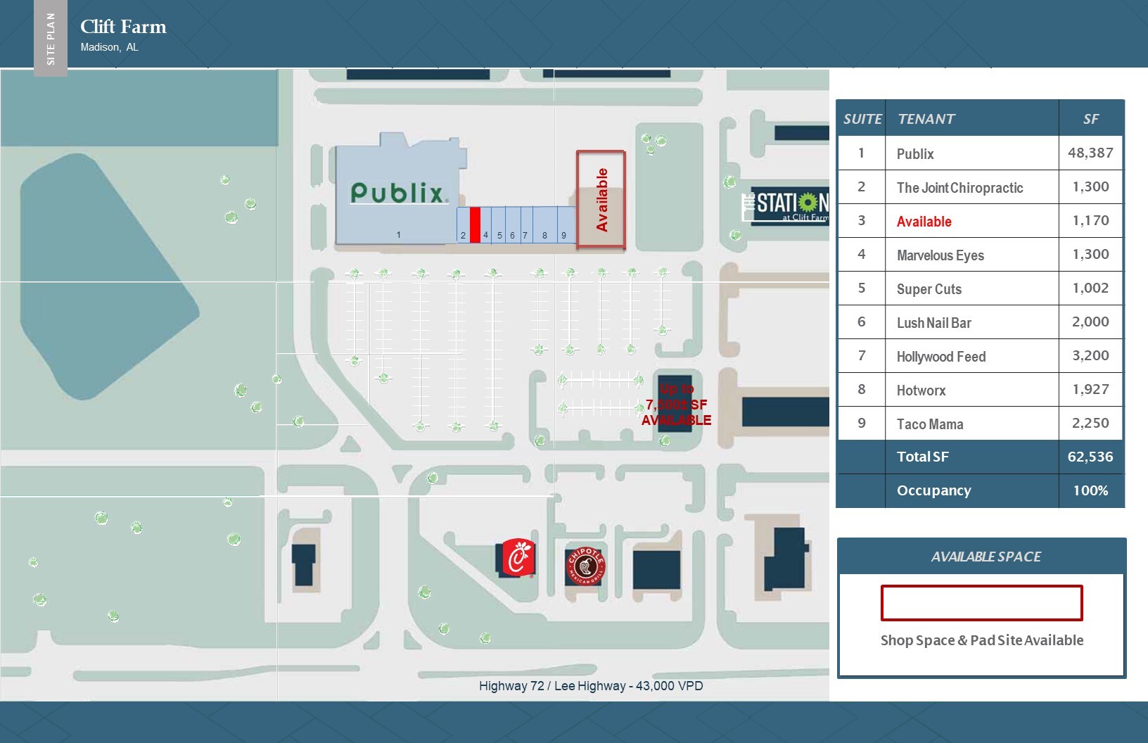 419 John Henry Way, Madison, AL for lease Site Plan- Image 1 of 1