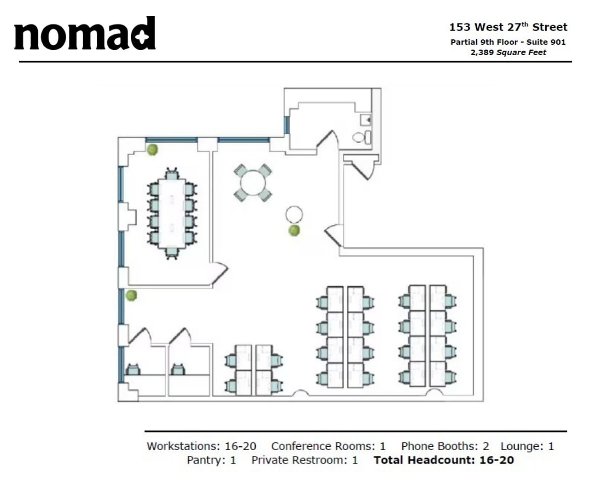 153 W 27th St, New York, NY for lease Floor Plan- Image 1 of 5