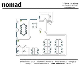 153 W 27th St, New York, NY for lease Floor Plan- Image 1 of 5