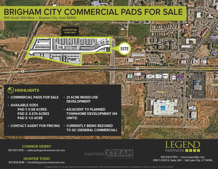 1050 W 1100 S, Brigham City, UT for sale - Aerial - Image 1 of 3