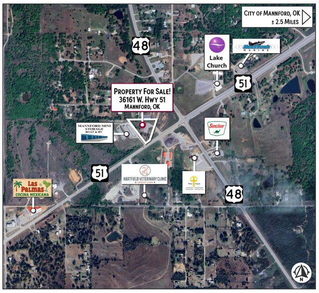 36161 W Highway 51, Mannford, OK for sale - Aerial - Image 3 of 36