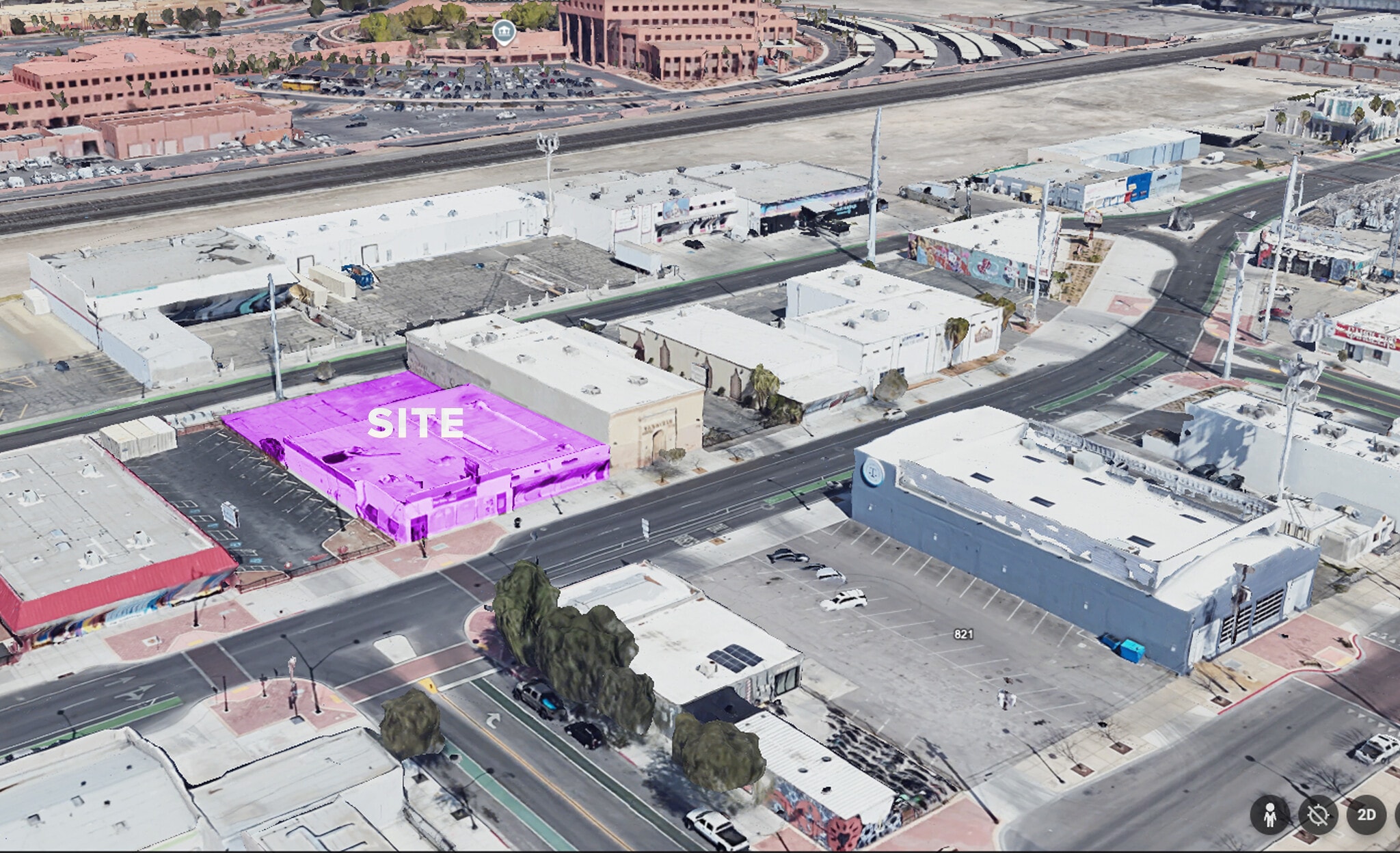826-830 S Main St, Las Vegas, NV for lease Aerial- Image 1 of 3