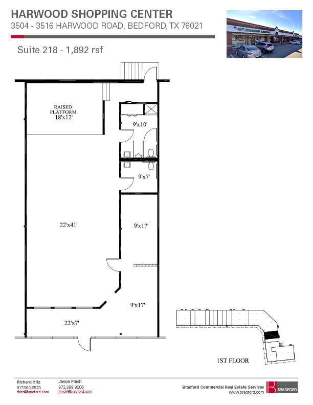 3504-3508 Harwood Rd, Bedford, TX for lease Floor Plan- Image 1 of 1