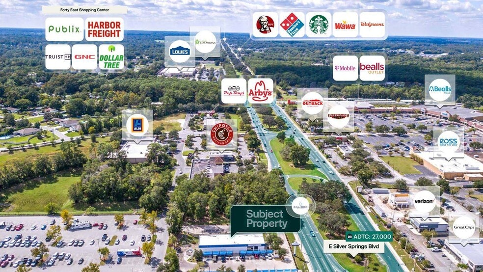 4956 E Silver Springs Blvd, Ocala, FL for sale - Aerial - Image 3 of 3