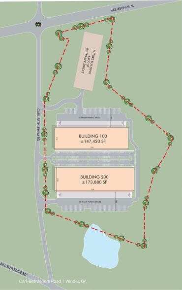 0 Patrick Mill Rd Rd, Winder, GA for lease - Site Plan - Image 2 of 2