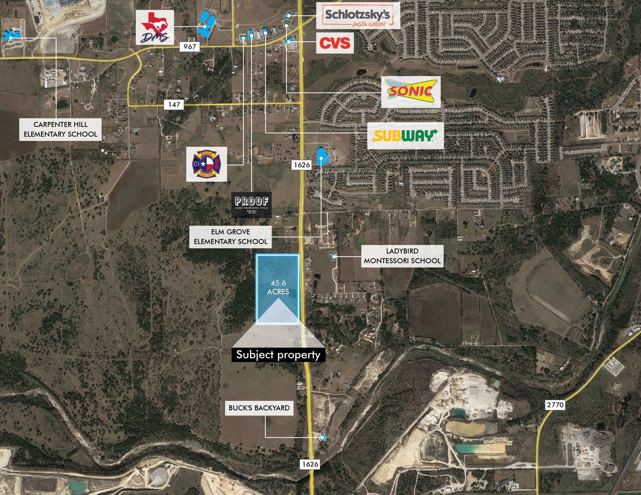 1480 Farm To Market 1626, Buda, TX, 78610 Commercial Land For Sale