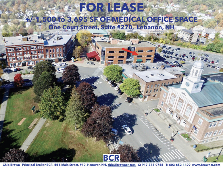 1 Court St, Lebanon, NH for lease - Aerial - Image 1 of 9