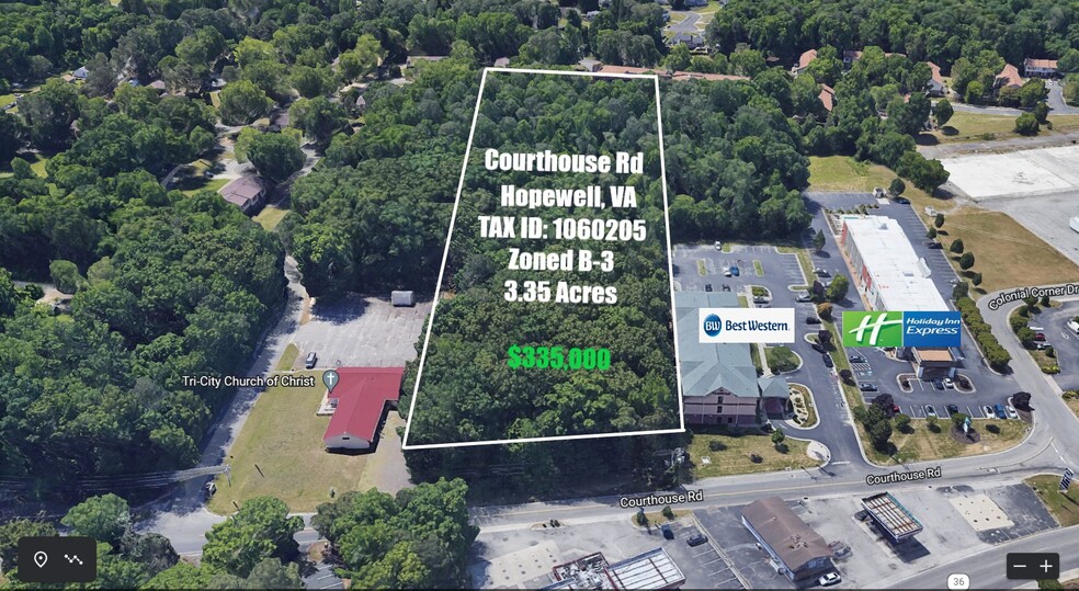 Courthouse Rd, Hopewell, VA for sale - Aerial - Image 1 of 1