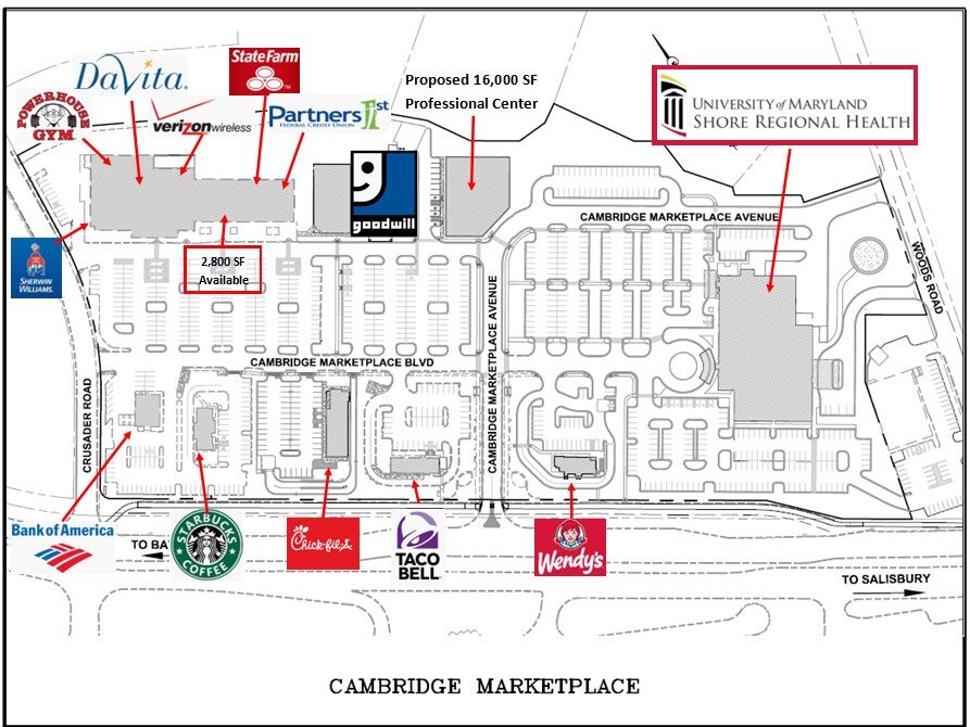712 Cambridge Plz, Cambridge, MD for lease Site Plan- Image 1 of 2