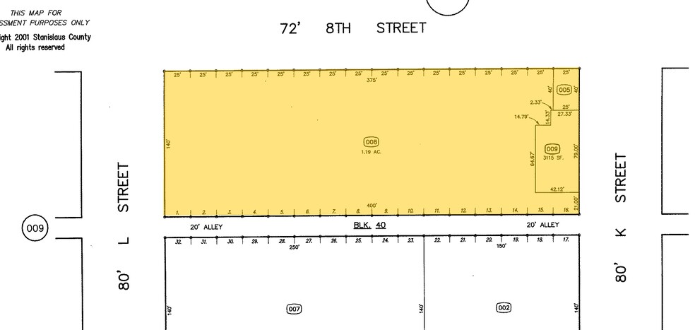 1107 8th St, Modesto, CA for sale - Plat Map - Image 2 of 2