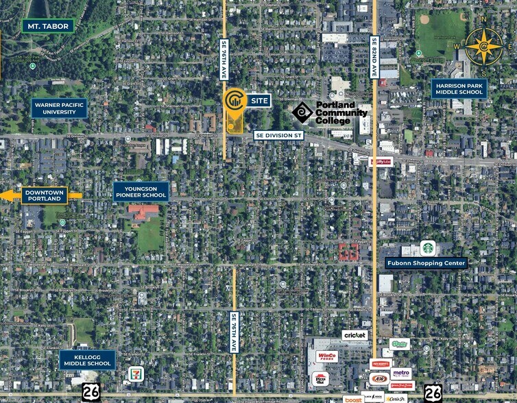 7601 SE Division St, Portland, OR for sale - Aerial - Image 2 of 2