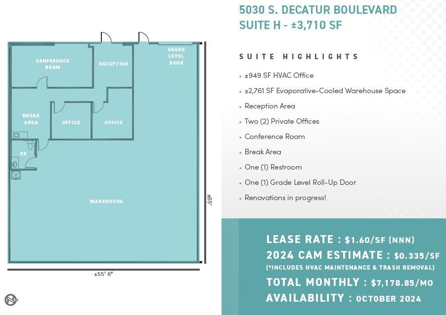 5030 S Decatur Blvd, Las Vegas, NV for lease Floor Plan- Image 1 of 1