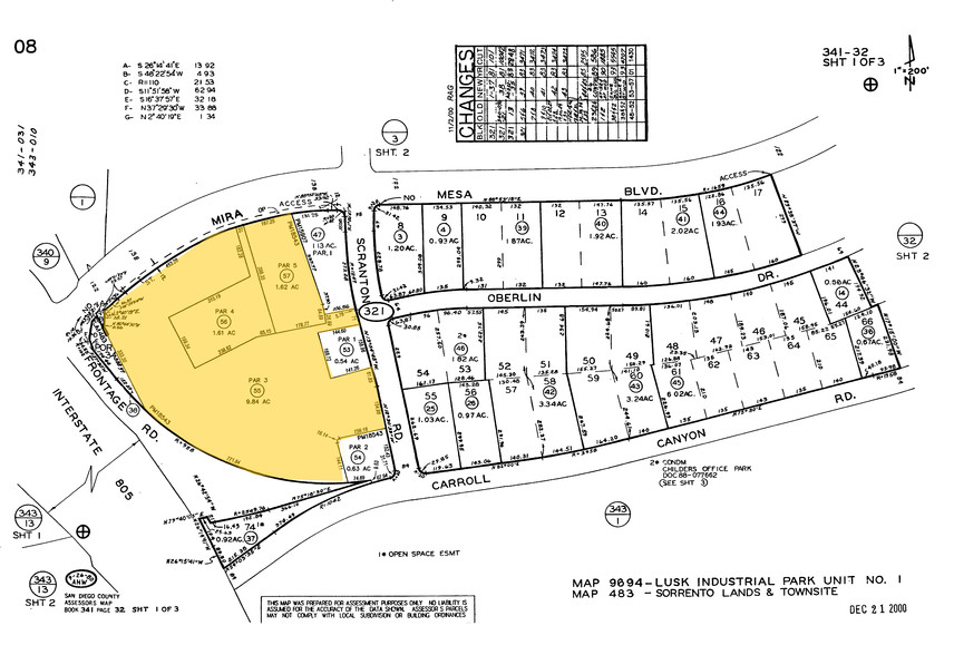 9276 Scranton Rd, San Diego, CA for lease - Plat Map - Image 2 of 22