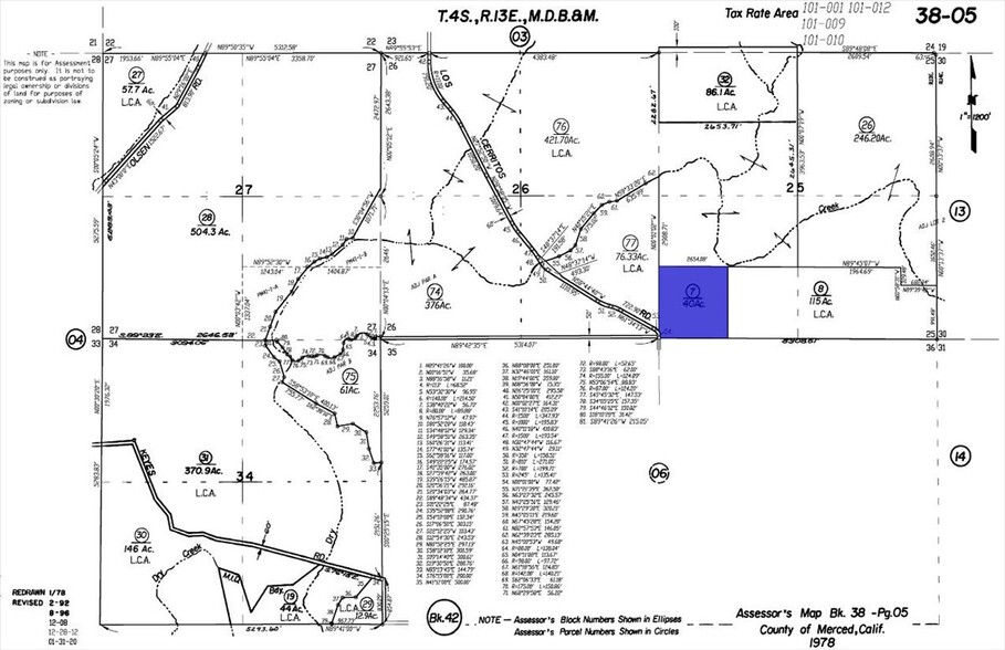 Los Cerritos Rd, Snelling, CA for sale - Plat Map - Image 2 of 36