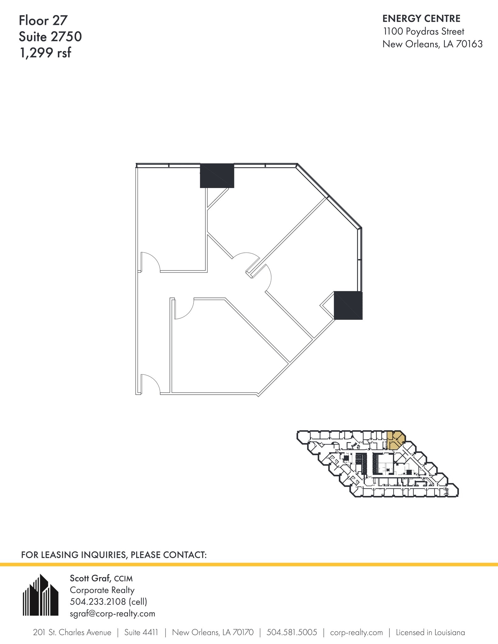 1100 Poydras St, New Orleans, LA for lease Site Plan- Image 1 of 1
