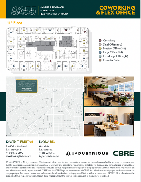 9255 W Sunset Blvd, West Hollywood, CA for lease - Floor Plan - Image 2 of 12