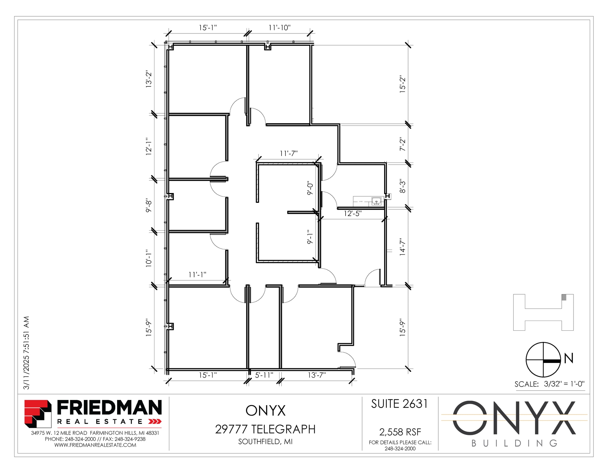 29777 Telegraph Rd, Southfield, MI for lease Floor Plan- Image 1 of 2
