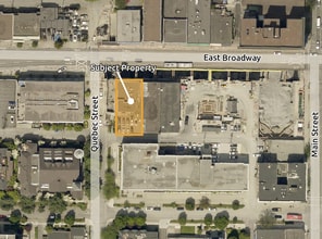 104 E Broadway, Vancouver, BC - AERIAL  map view