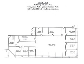 120 Mallard St, Saint Rose, LA for lease Floor Plan- Image 1 of 1