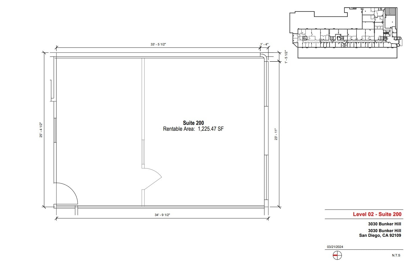 3030 Bunker Hill St, San Diego, CA for lease Floor Plan- Image 1 of 1