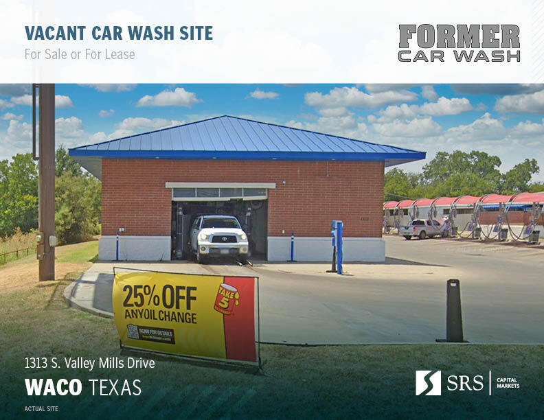 1313 S Valley Mills Dr, Waco, TX 76711 Vacant Car Wash For Sale/For