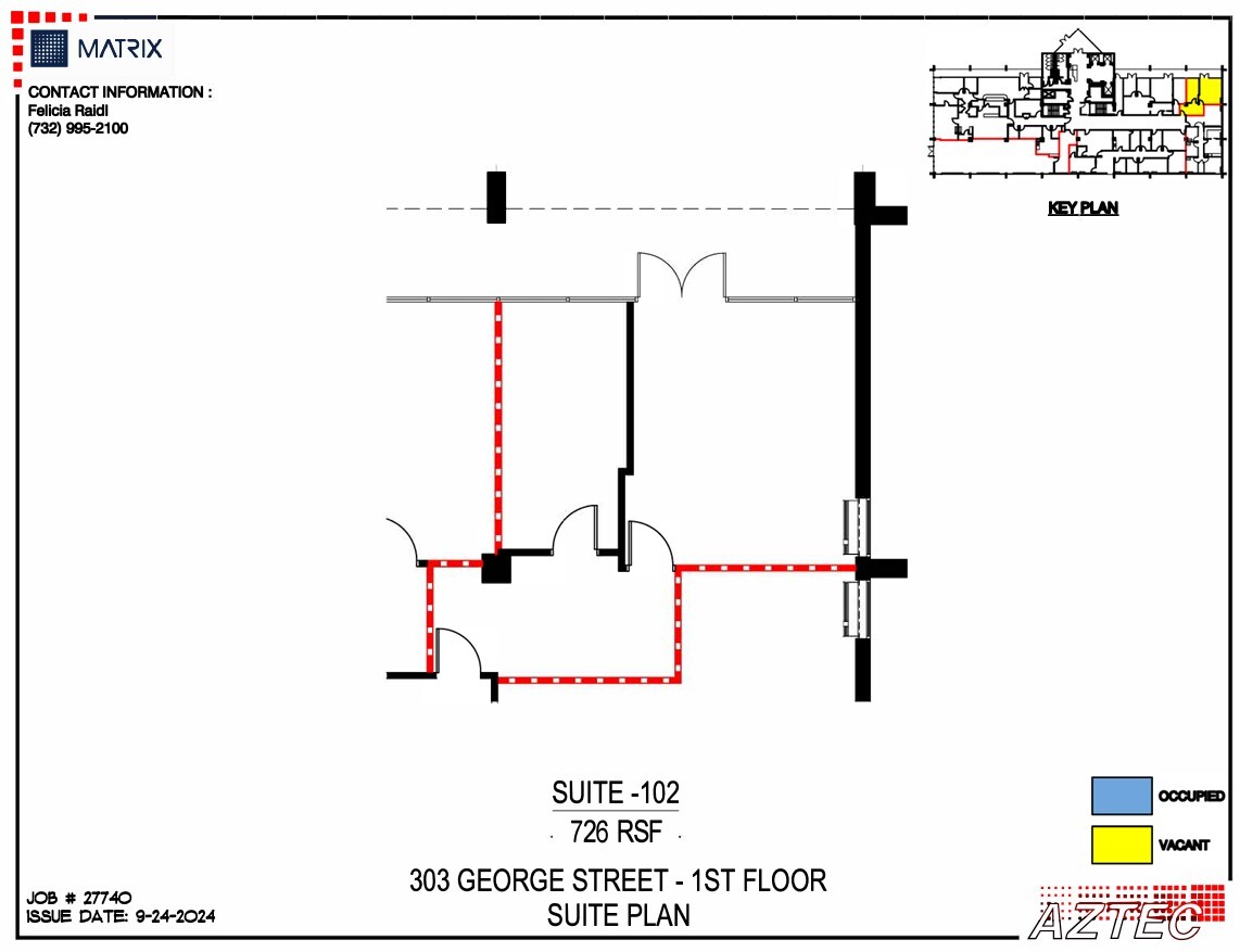 303 George St, New Brunswick, NJ for lease Floor Plan- Image 1 of 1