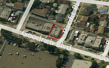 1257 Goodrich Blvd, Commerce, CA - aerial  map view