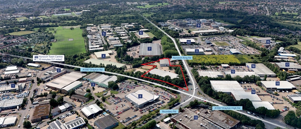 Units 3-6 Caley Close portfolio of 2 properties for sale on LoopNet.com - Aerial - Image 2 of 3