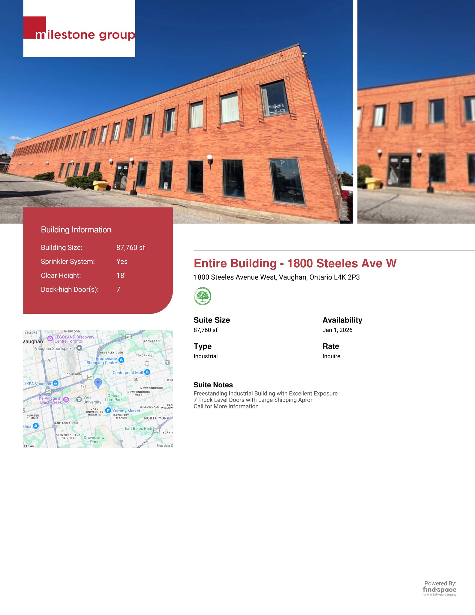 1800 Steeles Ave W, Vaughan, ON for lease Site Plan- Image 1 of 1