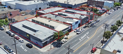 3100-3122 S Main St, Los Angeles, CA - AERIAL map view