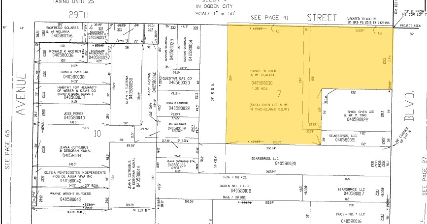 2909 Washington Blvd, Ogden, UT for sale - Plat Map - Image 1 of 1