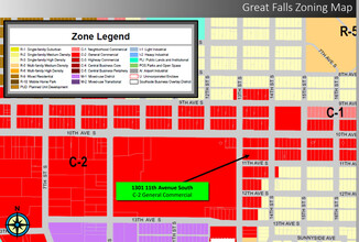 1301 11th Ave S, Great Falls, MT - aerial  map view - Image1