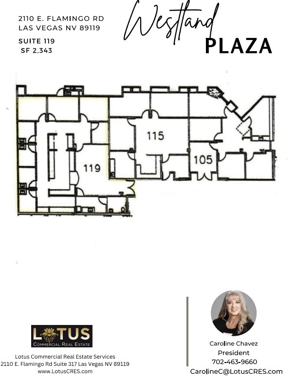 2110 E Flamingo Rd, Las Vegas, NV for lease Floor Plan- Image 1 of 1