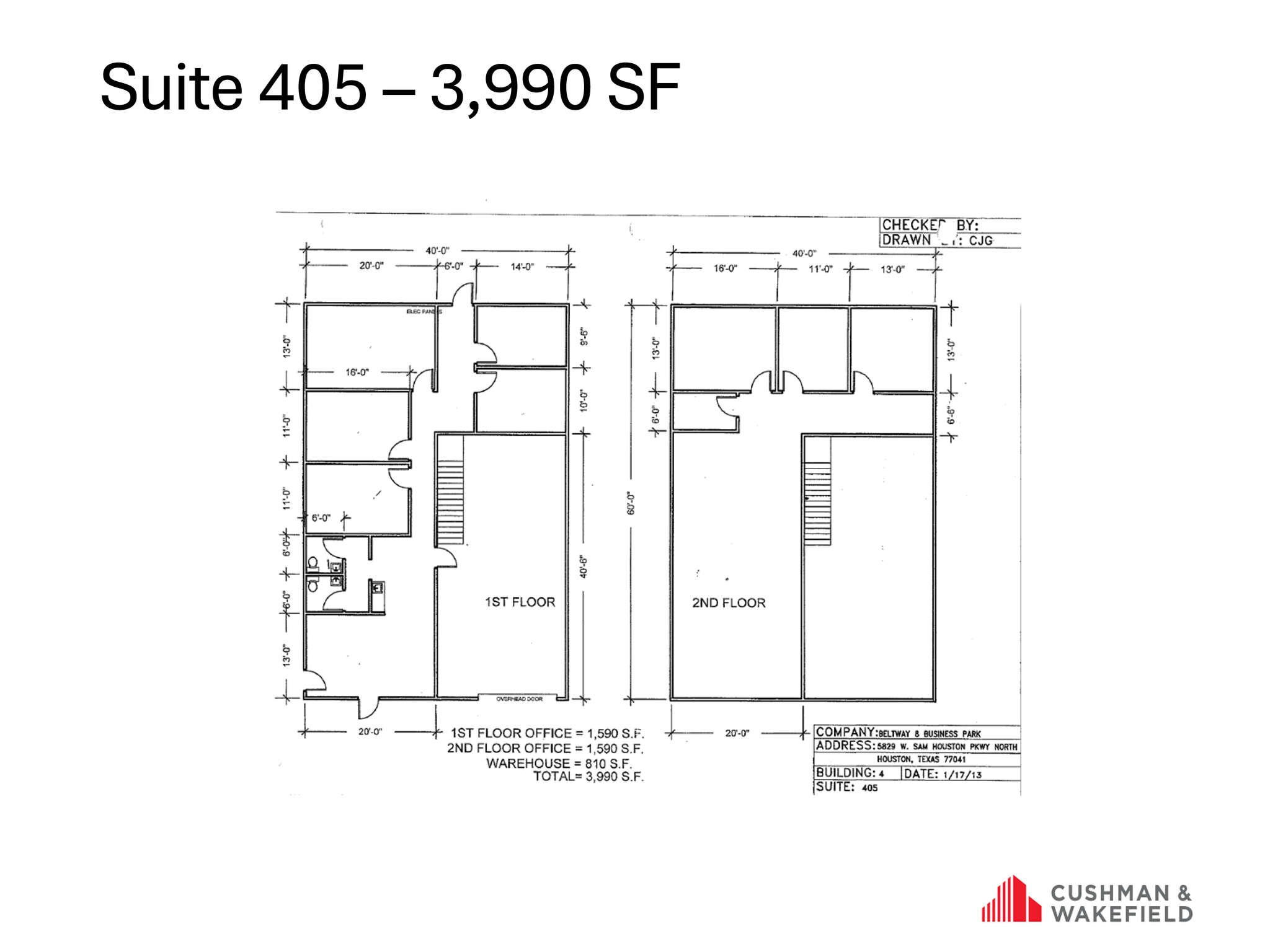 5829 W Sam Houston Pky N, Houston, TX for lease Floor Plan- Image 1 of 1