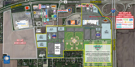 I-57 & Charleston Ave E, Mattoon, IL - AERIAL  map view - Image1