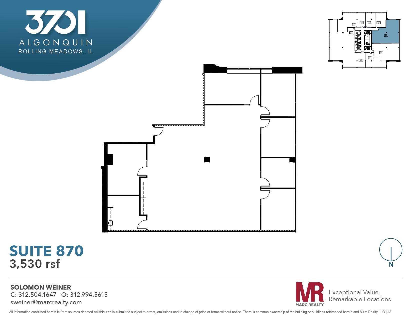 3701 Algonquin Rd, Rolling Meadows, IL for lease Floor Plan- Image 1 of 7