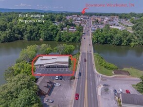 410 Dinah Shore Blvd, Winchester, TN - AERIAL map view