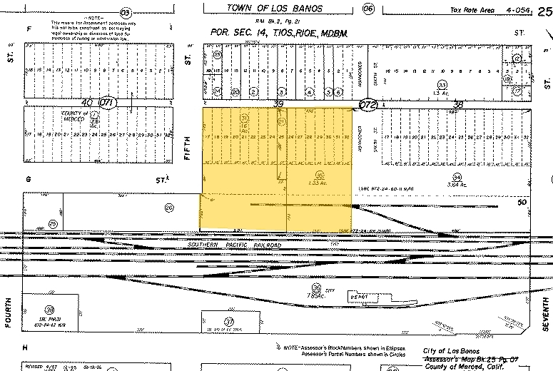 501 G St, Los Banos, CA for lease - Plat Map - Image 3 of 3