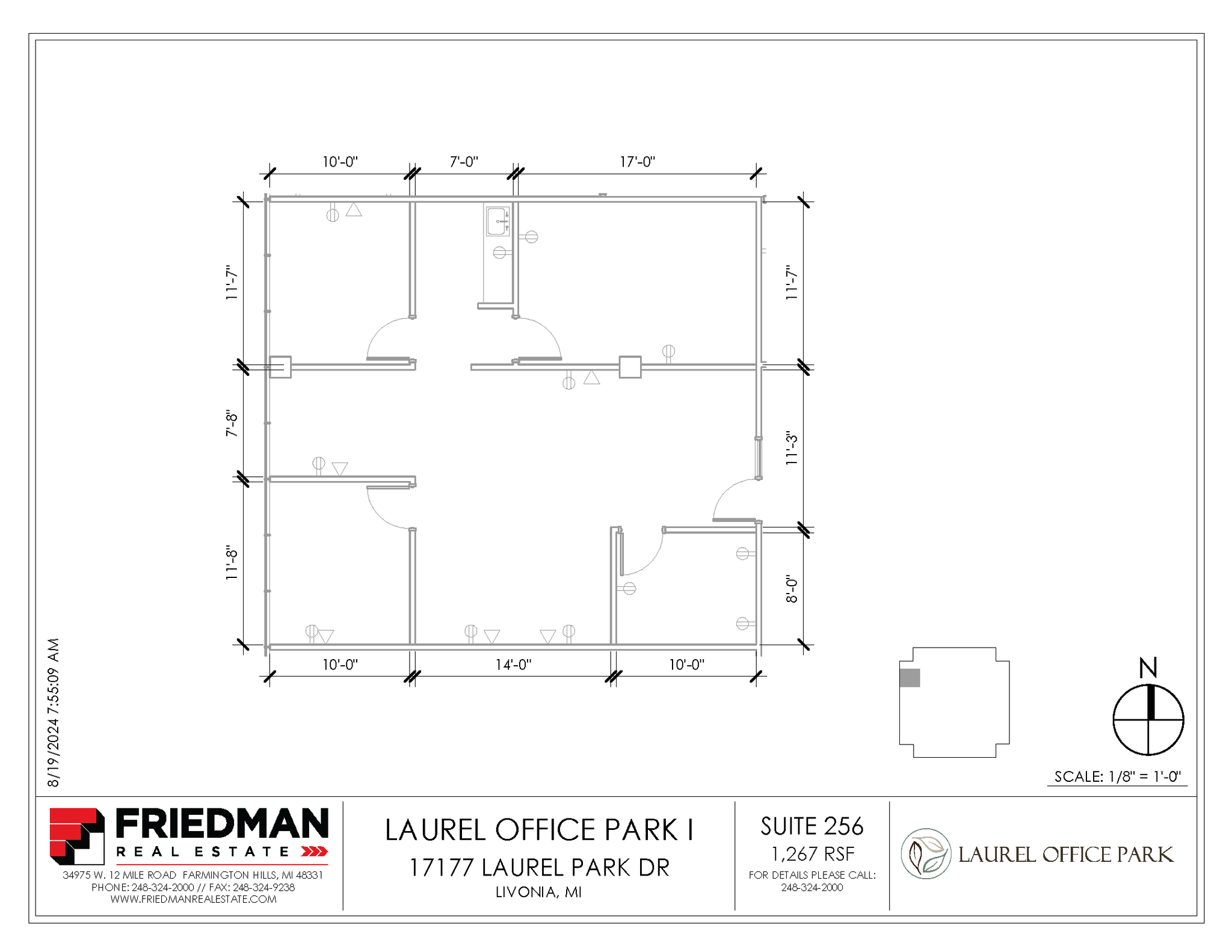 17177 N Laurel Park Dr, Livonia, MI for lease Floor Plan- Image 1 of 2